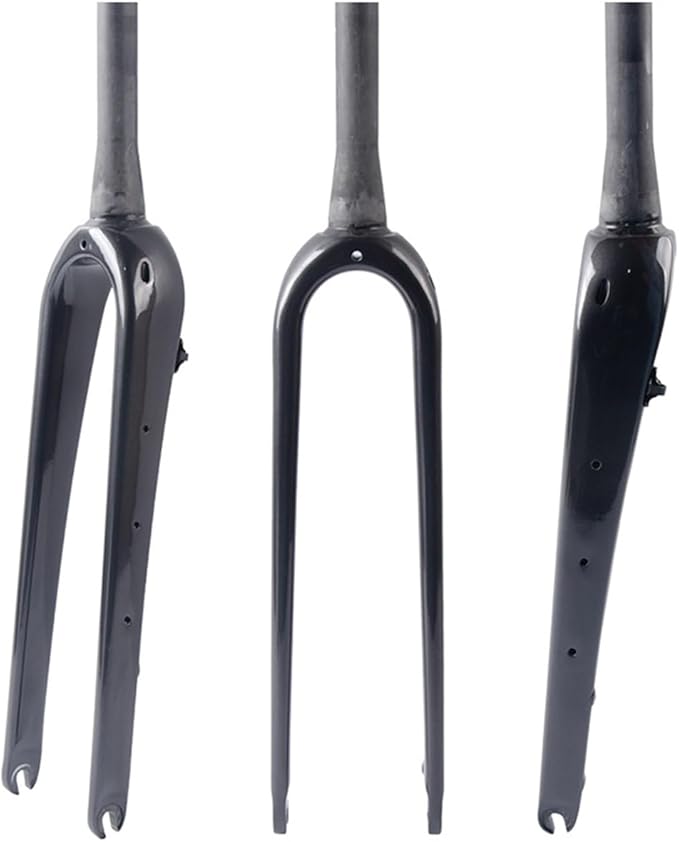 700C Carbon Fiber Rigid Fork Gravel Road Bikes Fork Disc Brake Front Fork 1-1/8" Straight/Tapered Tube QR 9 * 100mm Bike Front Forks
