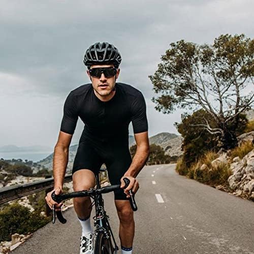 Wulibike Men's Cycling Jerseys Short Sleeve Bike Biking Shirts Full Zip with Pockets Road Bicycle Clothing