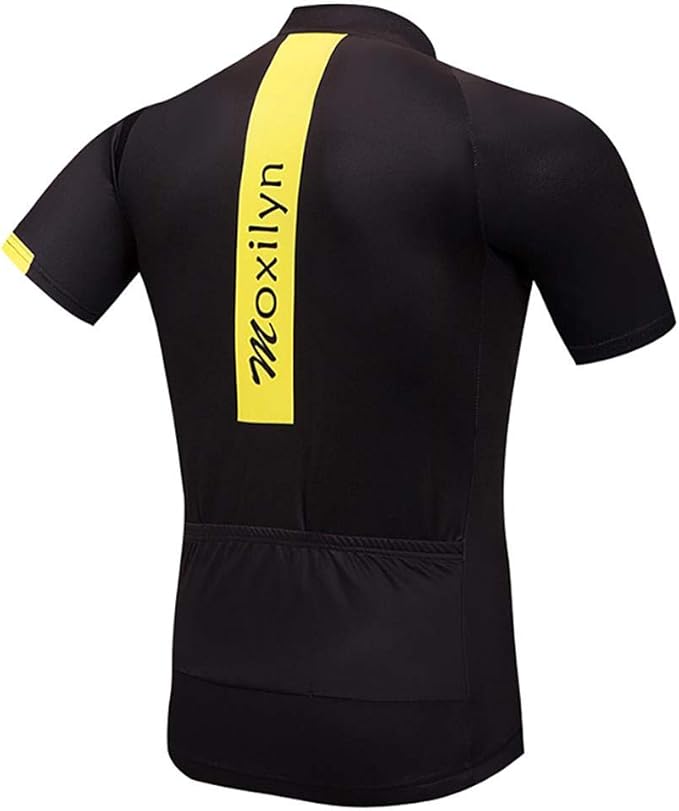 MOXILYN Men's Cycling Jersey Full Zip Riding Clothing Mountain Bike Tops Quick Dry - Bike Shirts