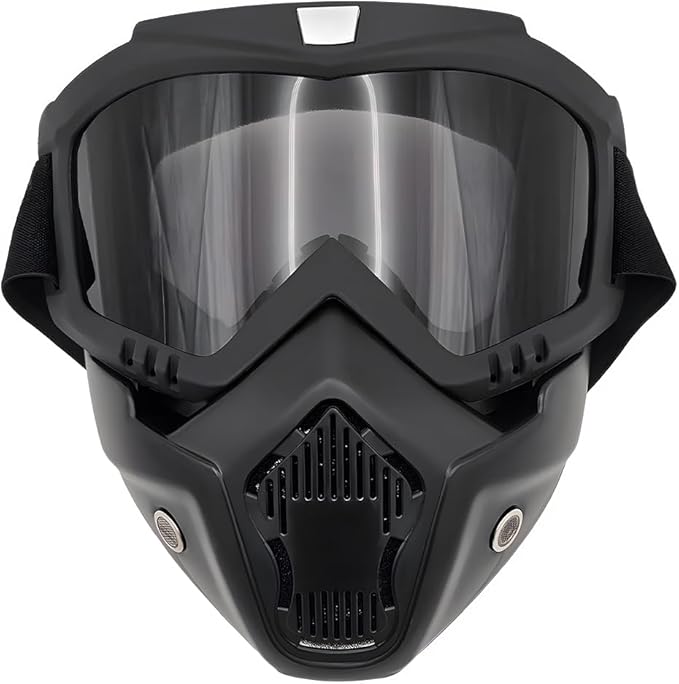 Motorcycle Helmet Goggles, Fog-Proof Goggle Face Protection Mask, Riding Racing Goggles For Men Women (Gray)