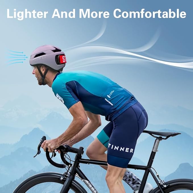 Bike Helmet, Smart App Program Bike Helmet with USB Rechargeable Light, Back Light Mountain for Adult&Men Women, with Turn Signals Remote Control