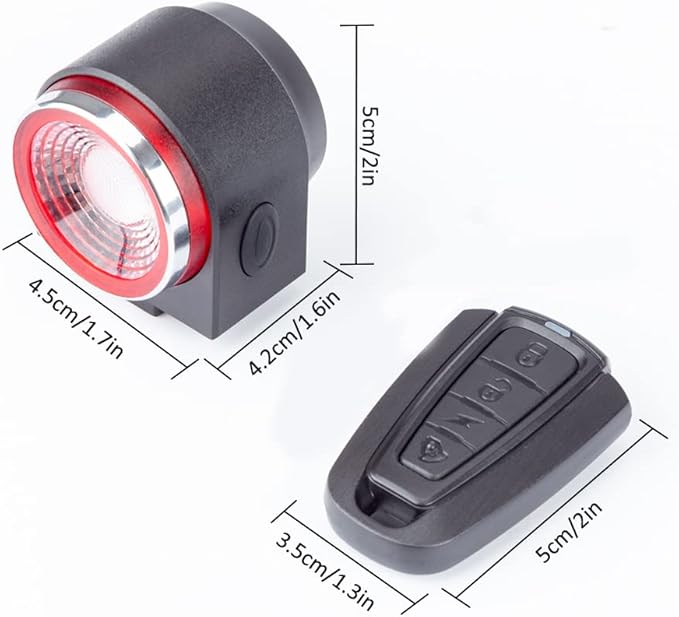 ONVIAN Wireless Bike Alarm with Remote, 115dB Loud Bicycle Anti Theft Alarm Vibration Motion Sensor System, USB-C Rechargeable Bike Alarms for Ebikes, Motorcycle, Scooter, Car, IPX5 Waterproof