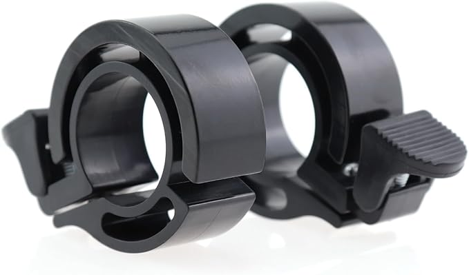 2PCS 37.2x15.25mm Black Aluminium Bicycle Bell Hidden Bicycle Bell Road Bicycle Horn for Road Bike Mountain Bike Balance Bike