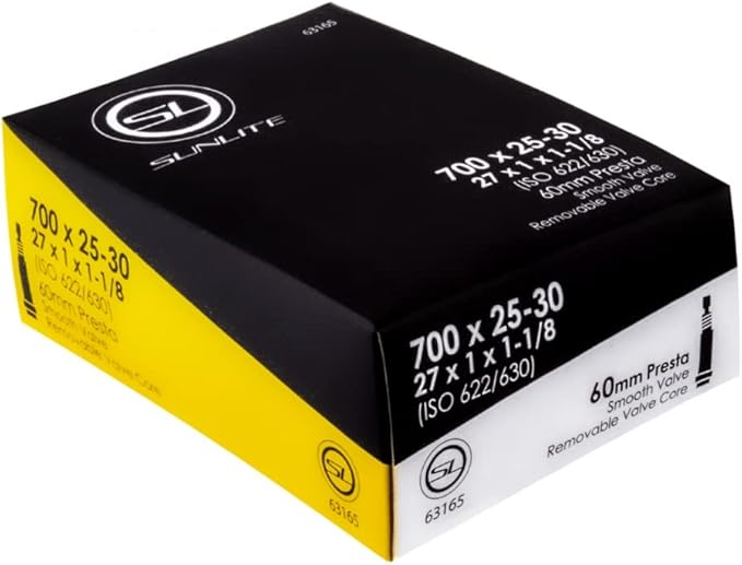 Sunlite Standard Presta Valve Bicycle Tubes