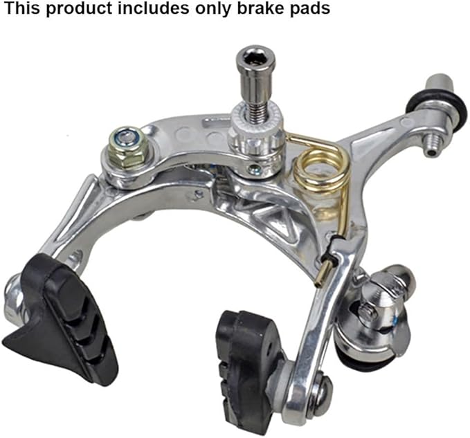 2 Pairs 55mm C Brake Blocks for Bicycle Brake Pads Set, Front and Rear Rubber Pads Compatible with Mountain Road Folding Bike