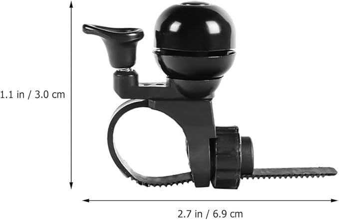 Healifty Vintage Bike Bell for Scooter and Mountain Bicycle Handlebar, Loud Sound Ring Bell Accessory, Black Bagged, Suitable for ’s Outdoor Cycling
