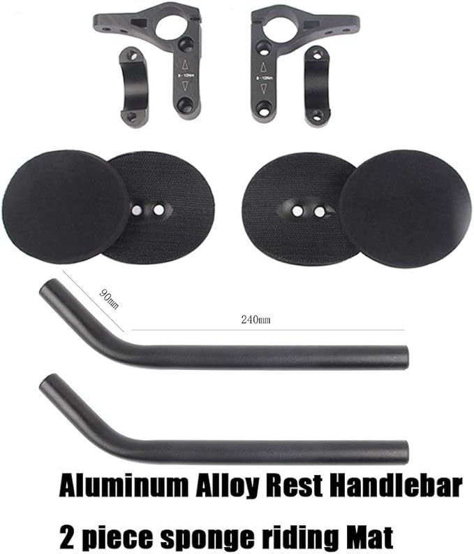 Aero Bars,Bicycle Bike Armrest Handlebars TT Rest Bar Aluminum Alloy Black for Mountain Road Bicycle Bike Racing Handlebars