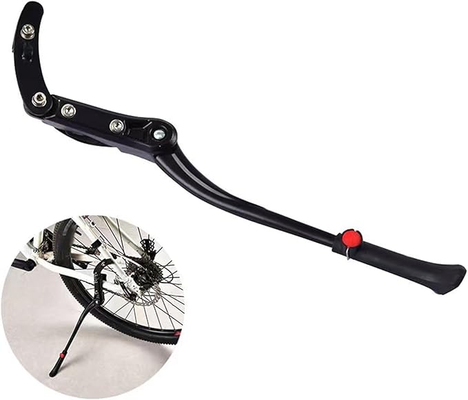 Sorandy Adjustable Bike Kickstand, Aluminum Alloy Rear Side Bicycle Stand, Height Adjustment Kickstand from 48cm to 52cm, Ideal for Mountain, Road & BMX Bikes