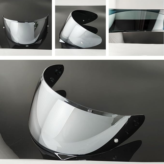 HJ-34P Helmet Visor Replacement for HJC C10.Motorcycle Helmet Shield UV Protection Compatible with HJC C10 (Silver)