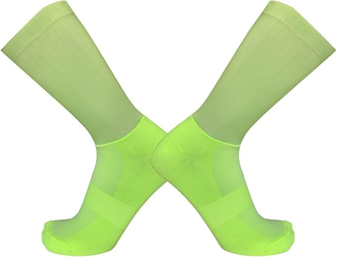 Aero Socks Cycling Aero Socks For Men Anti-Slip Silicone Aero White Line Cycling Sports Running Socks 6-11
