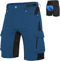Ally Mens Mountain Bike Shorts 4D Padded Bike Shorts Baggy Cycling Biking Bicycle Biker Shorts Loose-fit with 6 Pockets