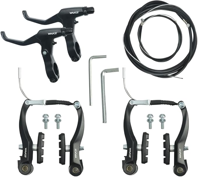 CYSKY Complete Universal Bike Brakes Set, Front and Rear MTB Brake, Inner and Outer Brake Cables and Brake Lever Kit for Mountain Bikes Road Bikes