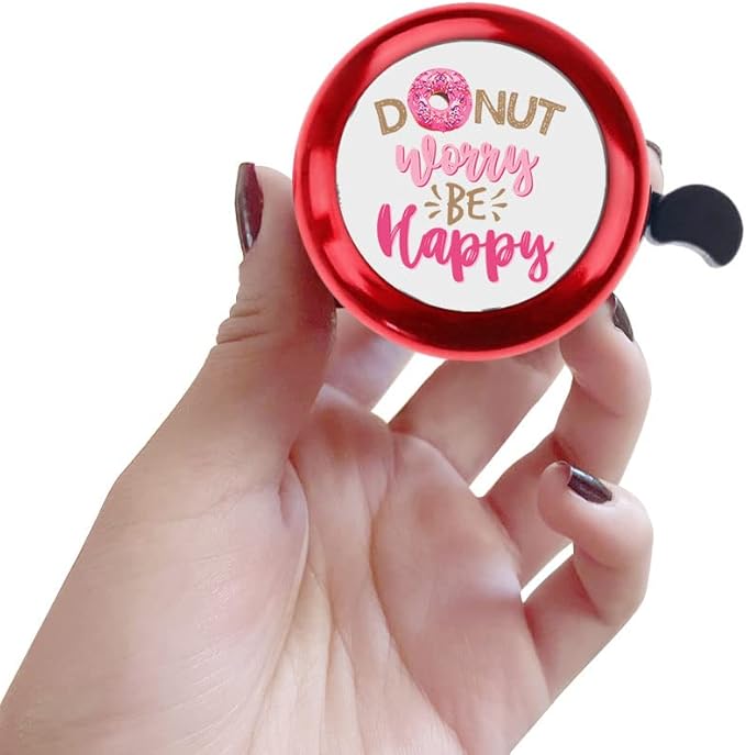 WIRESTER Red Aluminum Round Bike Bell, Classic Ring Bicycle Bell, Bike Accessories Bell Ring for Adults Kids Girls Boys