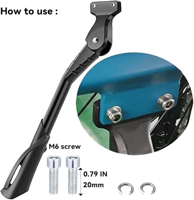 Bike Kickstand for Adult Bikes,Aluminum Alloy Bicycle Kickstand Adjustable for 24-29 Inch,Bicycle Kickstand for Mountain Bike, Trek Bike, Road Bike, City Bike,Non-Slip Sole (style-2)