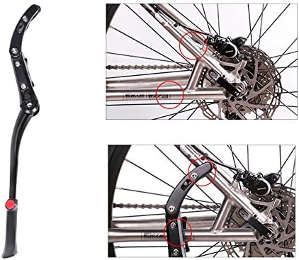 BlueSunshine Rear Mount Bicycle Kickstand Adjustable Aluminum Alloy Bike Stand fits 24"-28"