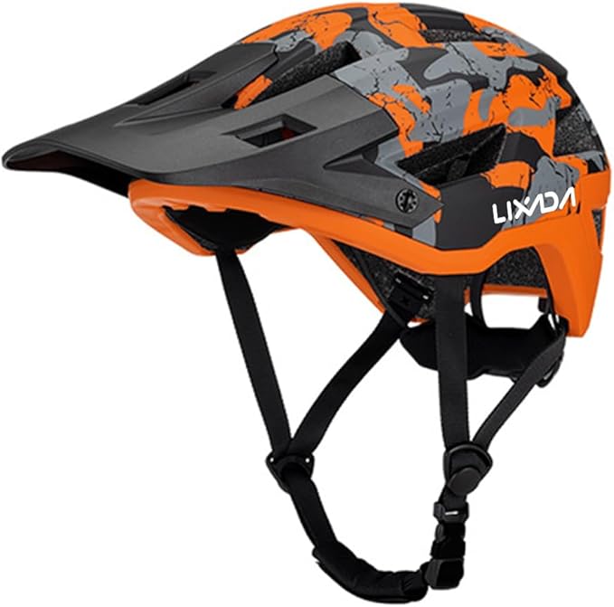 Lixada Adult Bike Helmet Mountain Helmet Road Bike Helmet Adjustable Dial Removable Visor Ventilation Cycling Helmet for Men Women 55-61cm