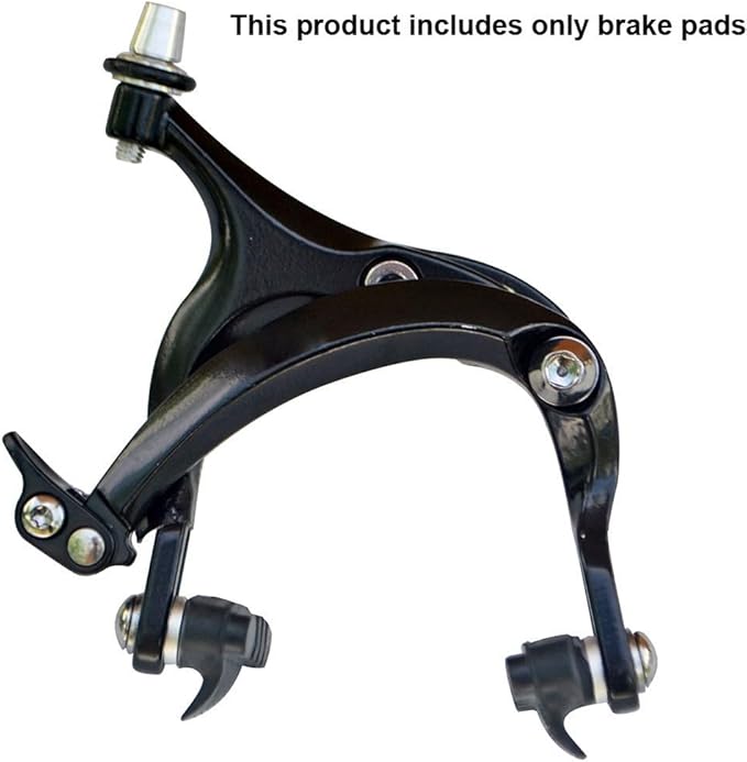 2 Pairs 55mm C Brake Blocks for Bicycle Brake Pads Set, Front and Rear Rubber Pads Compatible with Mountain Road Folding Bike