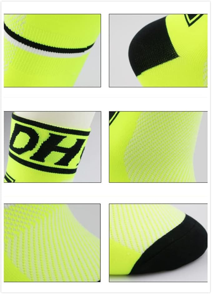 Cycling Socks Pro Mens Womens Riding Socks Bicycle Bike Sport Ankle Athletic Socks XC MTB BMX Black White Pink Blue Green