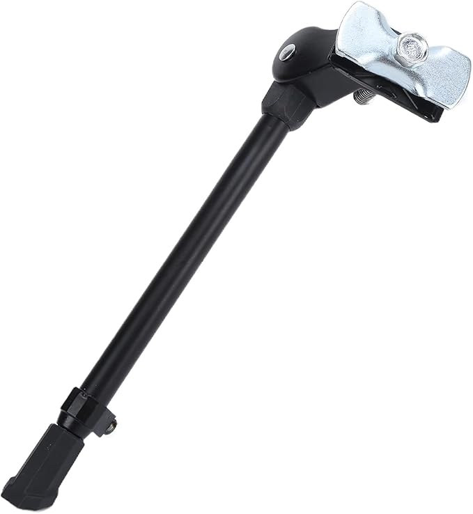 Akozon Adjustable Kickstand, Aluminum Alloy Center Mount Kickstands, Suitable for 24-27 Inch Road Mountain Bikes with Load Capacity Up to 55lbs (Black)