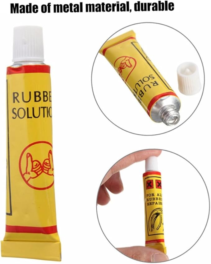 Bike Tyre Repair Glue - Inner Tube Patch Kit, Puncture Repair Tools 5PCS