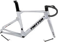 700C Carbon Road Bike Frameset 46/48/50/52/54/56cm Racing Frame Disc Brake 100mm/142mm Thru Axle Frame 90x420mm Handlebar Internal Routing(Silver,54CM)