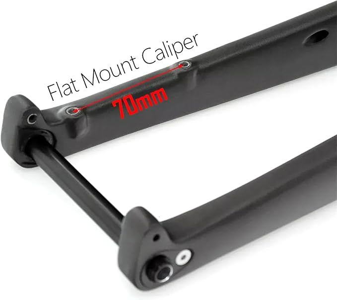 WCS Gravel Bikes Rigid Fork 700C Full Carbon Fiber Road Bikes Fork 1-1/8" Straight / 1-1/8 to 1-1/2"Tapered Tube Front Fork Thru Axle 12X100mm Disc Brake
