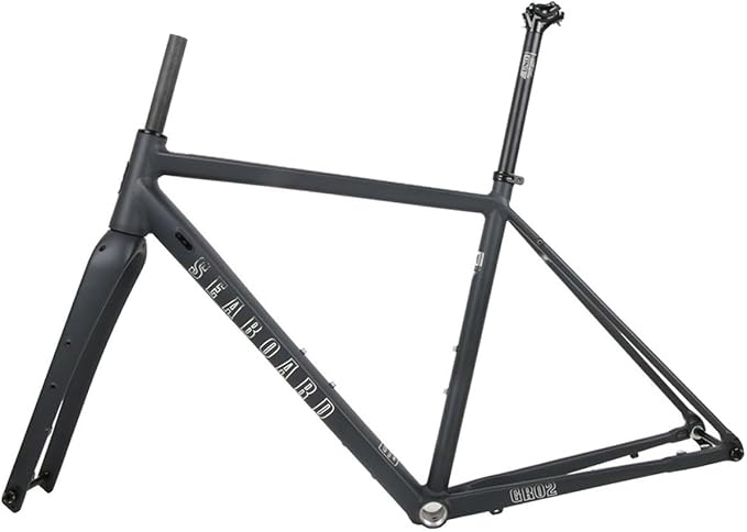 Gravel Road Bike Frameset 700C Aluminum Alloy Disc Brake Frame 44/47/50/53/56cm Carbon Fiber Fork Thru-Axle F100*12mm R142*12mm Internal Routing