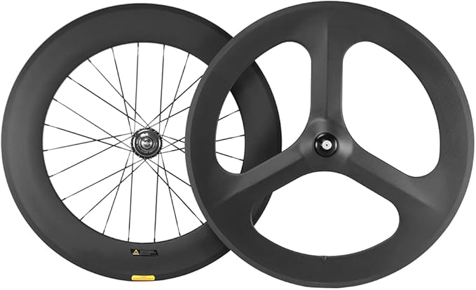 SUPERTEAM Tri Spokes/88mm Carbon Wheelset 700C Clincher