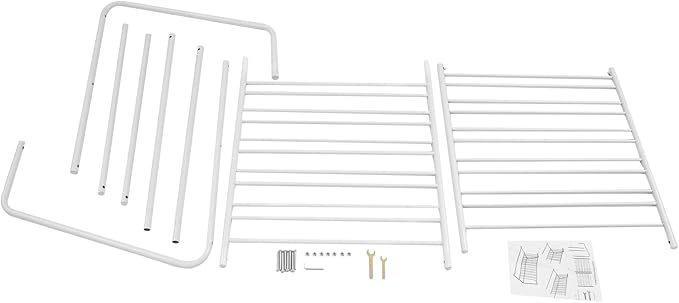 11 Slots Floor Bike Rack Stand, Dual Sided Bicycle Storage Stand with Multiple Adaptive Parking Slots and Complete Accessories, Commercial Tactile-Safe Floor Bike Rack Stand (White)