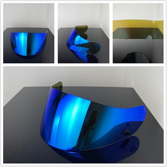 HJ-09 Helmet Visor Replacement,Tinted Motorcycle Helmet Face Shield Sunshield UV Protection for HJC CL-15 CL-17 CL-16 CL-SP AC-12 FS-10 CS-R1 IS-16 CS-R2 (Revo Deep Blue)