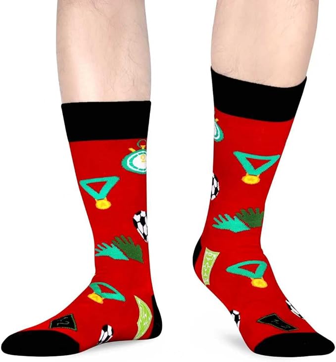 WeciBor Men's Dress Funny Crazy Colorful Novelty Combed Cotton Crew Socks 12 Pack - Size 7-10/10-13/13-15