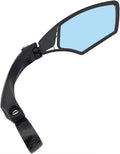 Hafny New Handlebar Bike Mirror, HD Blast-Resistant, Safe Crystal Clear Glass Mirror, Adjustable Rotatable Bike Mirror, Rearview Mirror,HF-MR095