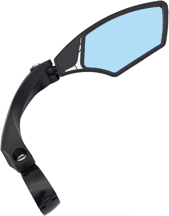 Hafny New Handlebar Bike Mirror, HD Blast-Resistant, Safe Crystal Clear Glass Mirror, Adjustable Rotatable Bike Mirror, Rearview Mirror,HF-MR095