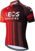 Men's Cycling Bike Jersey Short Sleeve Biking Shirt with 3 Rear Pockets + Zipper Pocket Breathable Quick Dry Bicycle Jersey