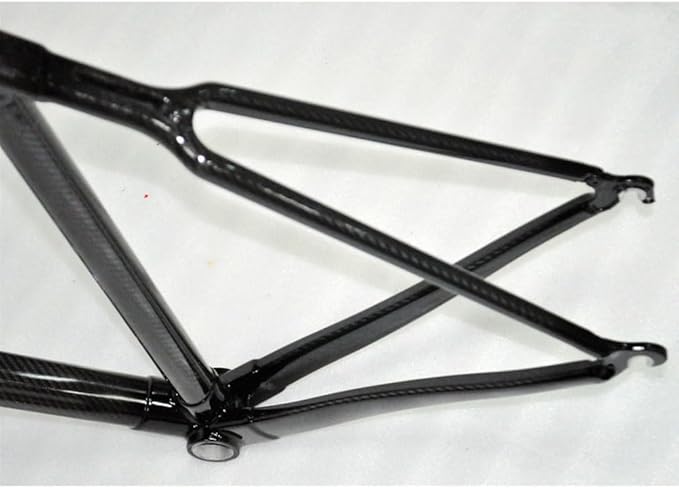 TUJISEK Carbon Fibre Frame 700C Road Bikes Frameset with Fork + Seatpost 45/48/50/52/54/56CM Frame Ultra Light V Brake QR 130MM Internal Routing