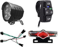XBERSTAR 3 in 1 Bicycle Lithium-ion Conversion Accessories ebike ebike Light kit Headlight Tail Light Horn DK336 E-Bike Light Sets LCD Display (Light Sets)