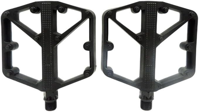 Mountain Bike Pedals with DU Bearings, Aluminum Alloy (6061) Treadle, Anti-Slip Nylon Platform – Compatible with Road and for Hybrid Bicycles