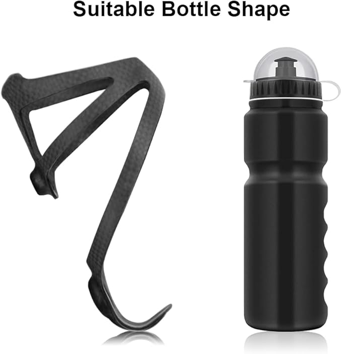 [US Stock] RXL SL Full Carbon Fiber Water Cup Cage Carbon MTB Road Bike Bicycle Water Bottle Holder Super Light 3K Gloss 20g Black White