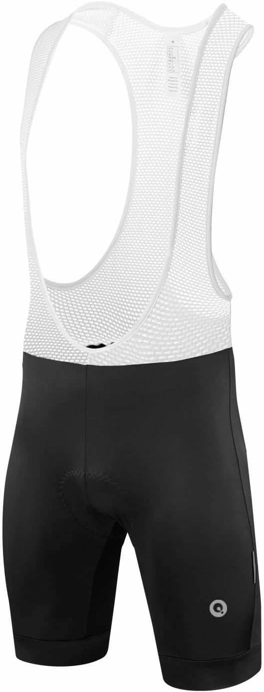 qualidyne Men's Cycling Bib Shorts 4D Padded Breathable Road Bike Bibs Biking Bicycle Shorts