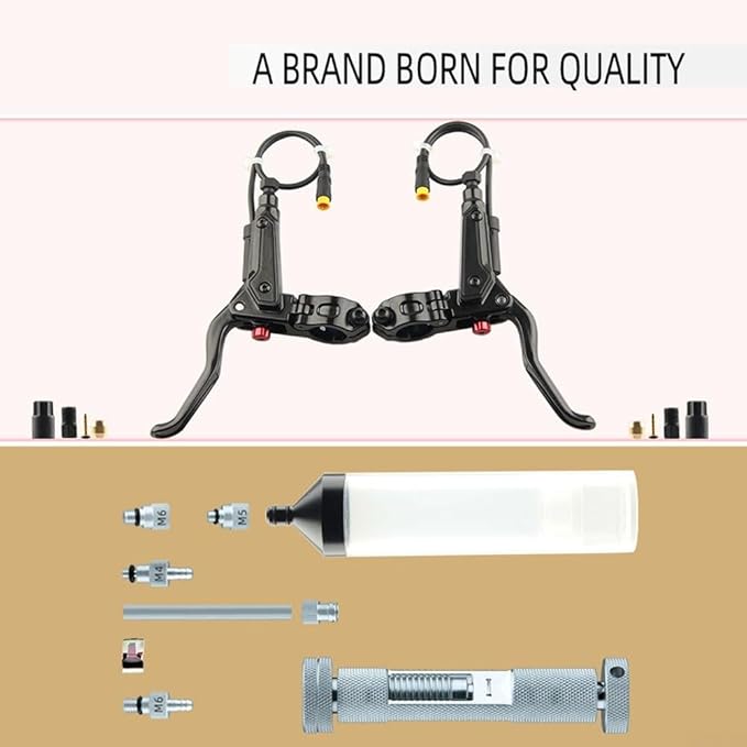 Hydraulic Disc Brakes, Aluminum Alloy Hydraulic Brake Lever GT267 Power Off Brake Handle 3 Pin for Ebike/Folding Bike/Scooter/Fat Bike(Left)