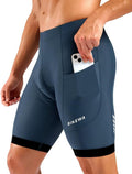 Bikewa Men's Cycling Shorts 7" 4D Padded Bike Shorts for Men Road Biking Bicycle Riding Cycle Biker Phone Pockets
