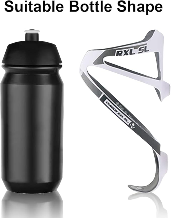 Cycling Bicycle Water Bottle Cage Holder RXL SL Full Carbon Fiber Water Bottle Holder for Bicycle Ultralight MTB Bike Water Bottle Cage for Road Bike Parts UD Matte White
