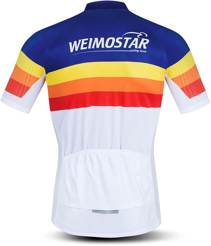 JPOJPO USA Cycling Jersey Men Road Bike Shirt Summer Biking Tops Short Sleeve Bicycle Clothes Cycle Wear Breathable