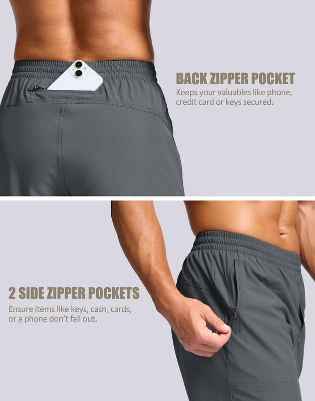 Bikewa Men's Mountain Bike Shorts 4D Padded Baggy Bicycle Biking Riding Lightweight Cycling Shorts with Zipper Pockets