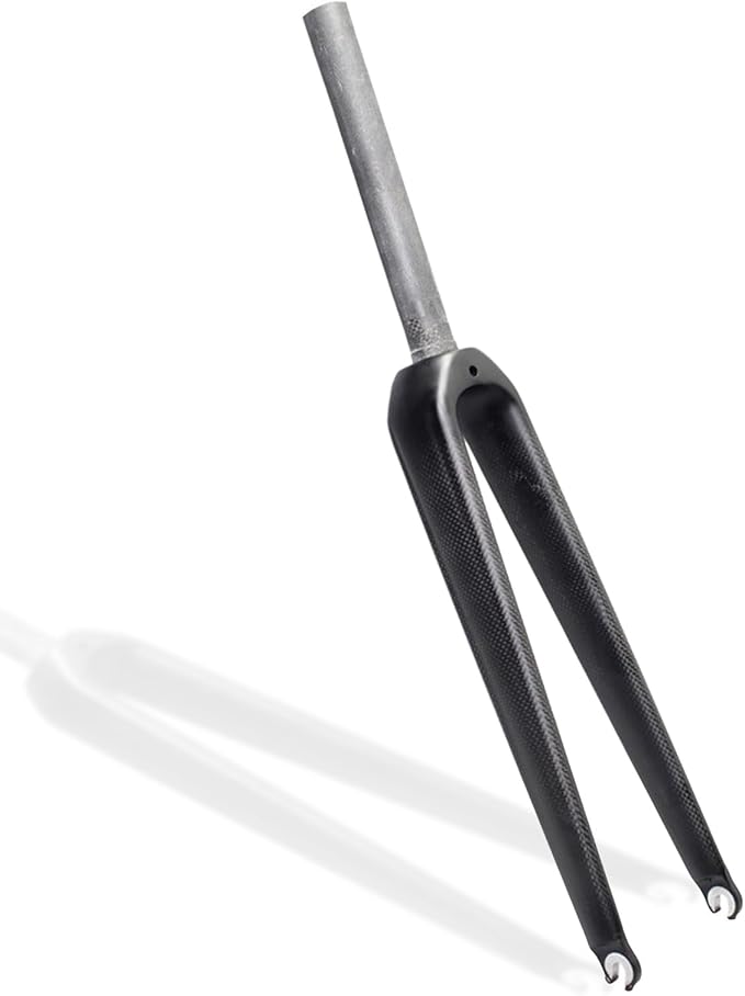 650C/700C Carbon Fiber Road Bike Rigid Fork 1-1/8" Straight Tube Rim Brake Quick Release 100mm Light Bike Front Fork