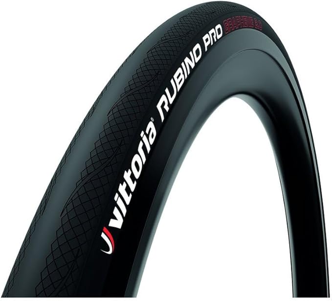 Vittoria Rubino Pro Tube-Type Road Bike Tire - 3C Graphene for Minimized Resistance - 150 TPI Nylon Casing for Higher Durability - Designed for Daily Use & Endurance Cycling