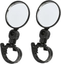 TEHAUX Universal 360° Rotatable Rearview Bike Mirrors Handlebar Mount 2pcs Set Large round Adjustable Motorcycle Cycling Safety Mirrors for Outdoor Recreation