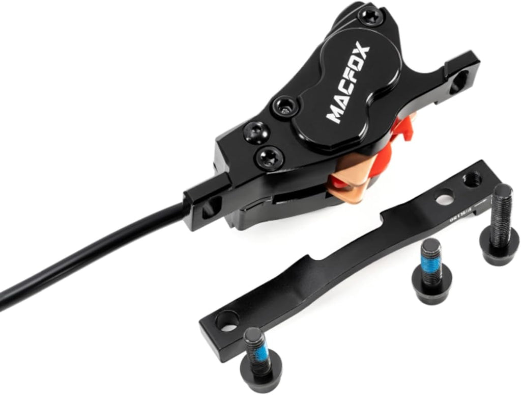 MACFOX E-Bike Four-Piston Hydraulic Disc Brake Replacement Set, Delivering Superior Braking Performance, Hydraulic Brake Upgrade for X1S
