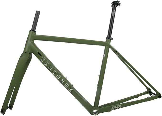 Gravel Road Bike Frameset 700C Aluminum Alloy Disc Brake Frame 44/47/50/53/56cm Carbon Fiber Fork Thru-Axle F100*12mm R142*12mm Internal Routing