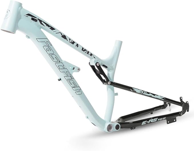 Full Suspension Bike Frame 27.5er Softtail Mountain Bike Frame Aluminium Alloy Disc Brake Bicycle Frame 17'' DH/XC/AM 135mm Quick Release Frame(Color:Light Blue)